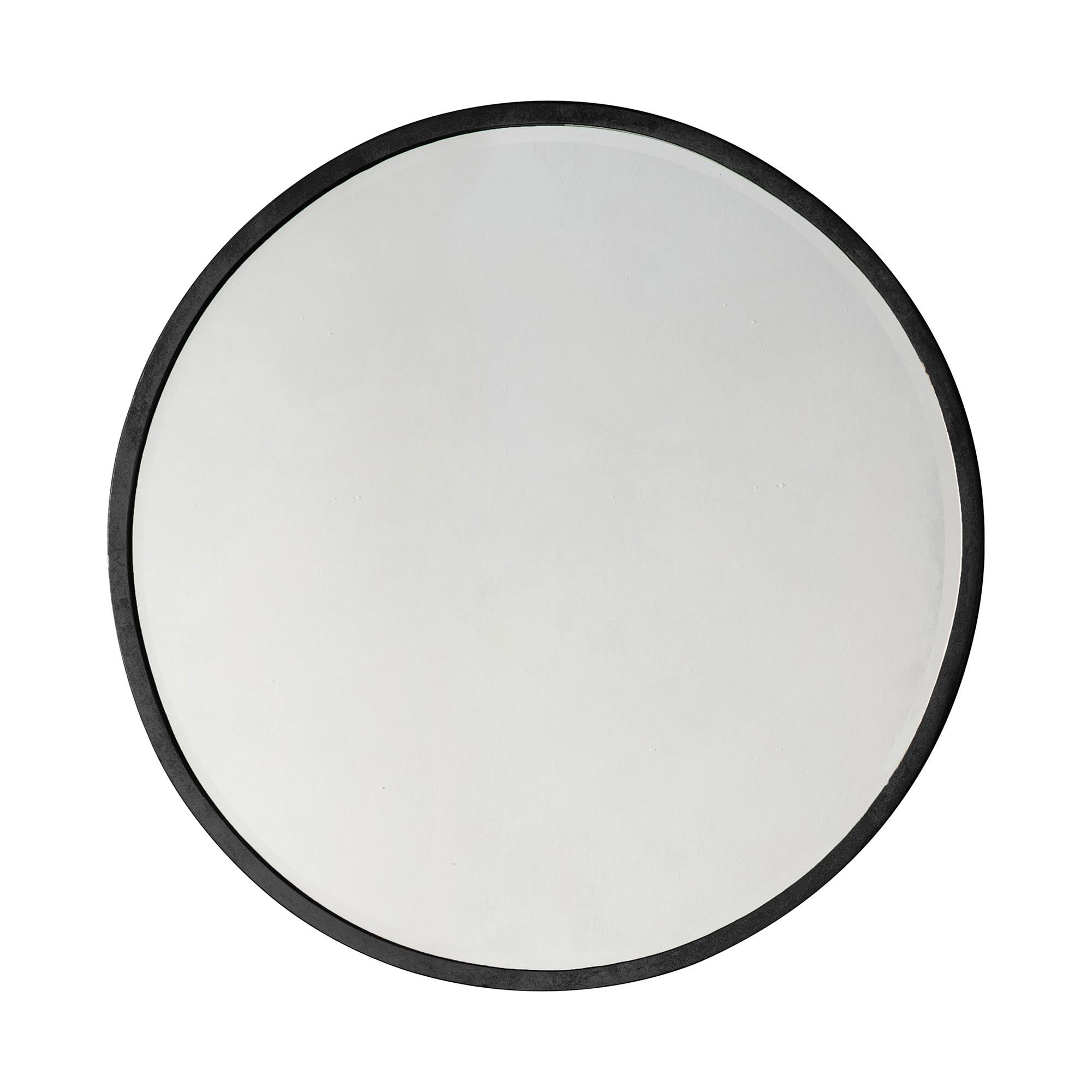 Henty Round Wall Mirror, 80cm Black Price Comparisons | Compare The Build