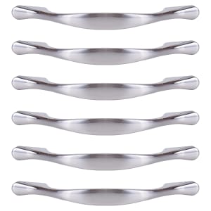 Flat Bow Brushed Nickel Cabinet Handle - 148mm - Pack of 6 Price Comparisons | Compare The Build