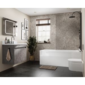 Multipanel Linda Barker Hydrolock Siena Marble Shower Panel - 2400 x 598 x 11mm Price Comparisons | Compare The Build