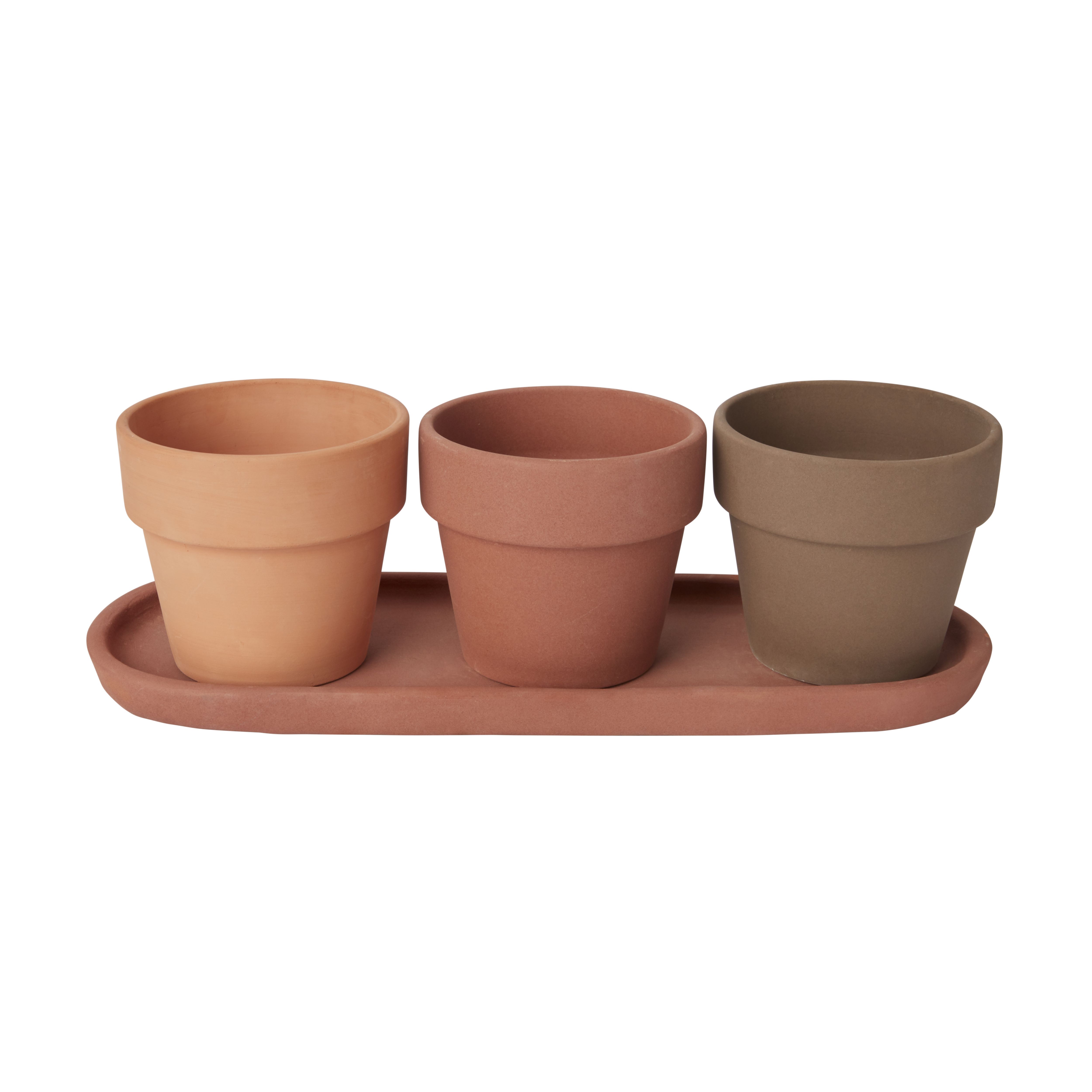 GoodHome Arara Terracotta Cement & Terracotta Round Plant Pot (Dia)10.9Cm Price Comparisons | Compare The Build