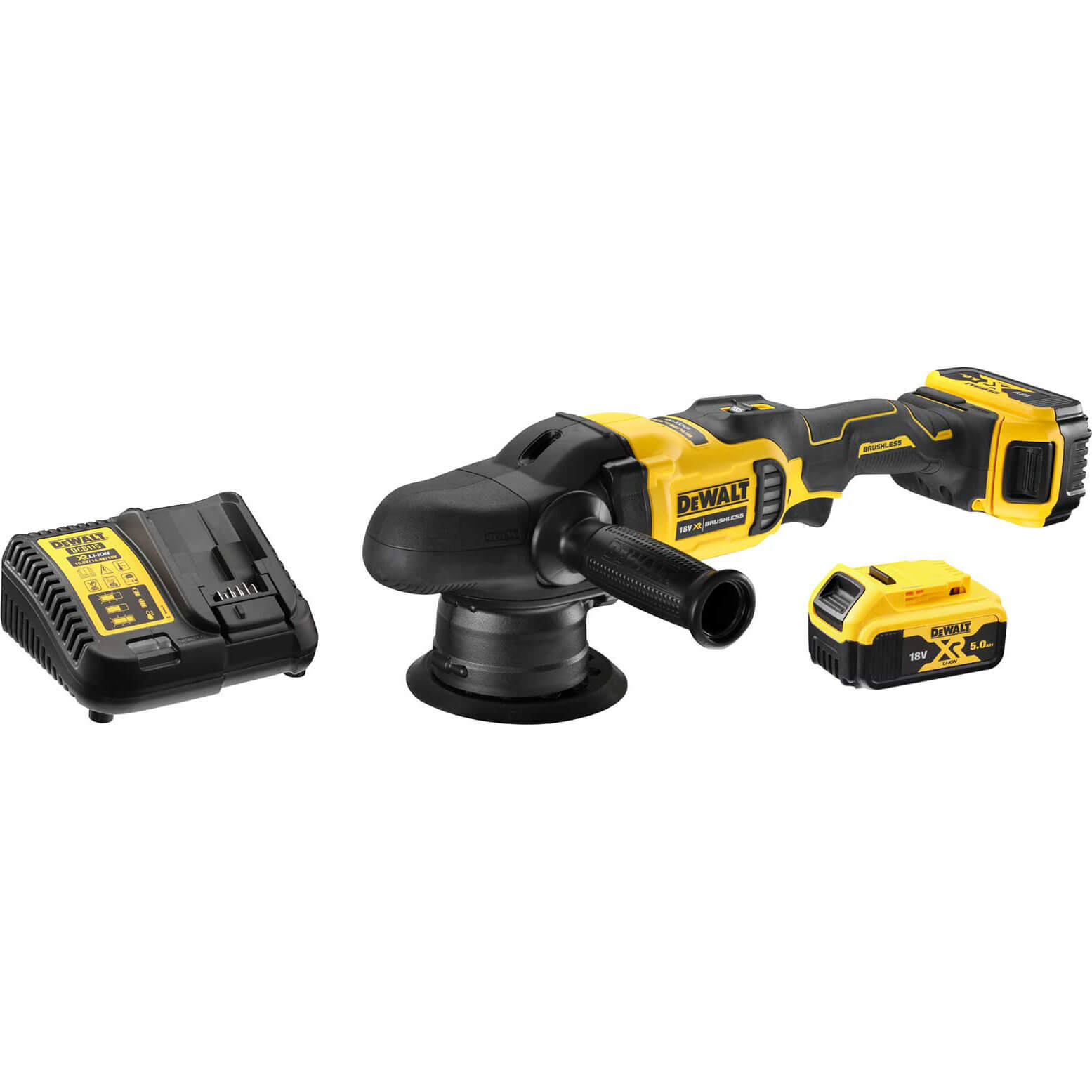 DeWalt DCM848 18V XR Brushless 125mm Dual Action Polisher 2 x 5ah Li-ion Charger Case Price Comparisons | Compare The Build