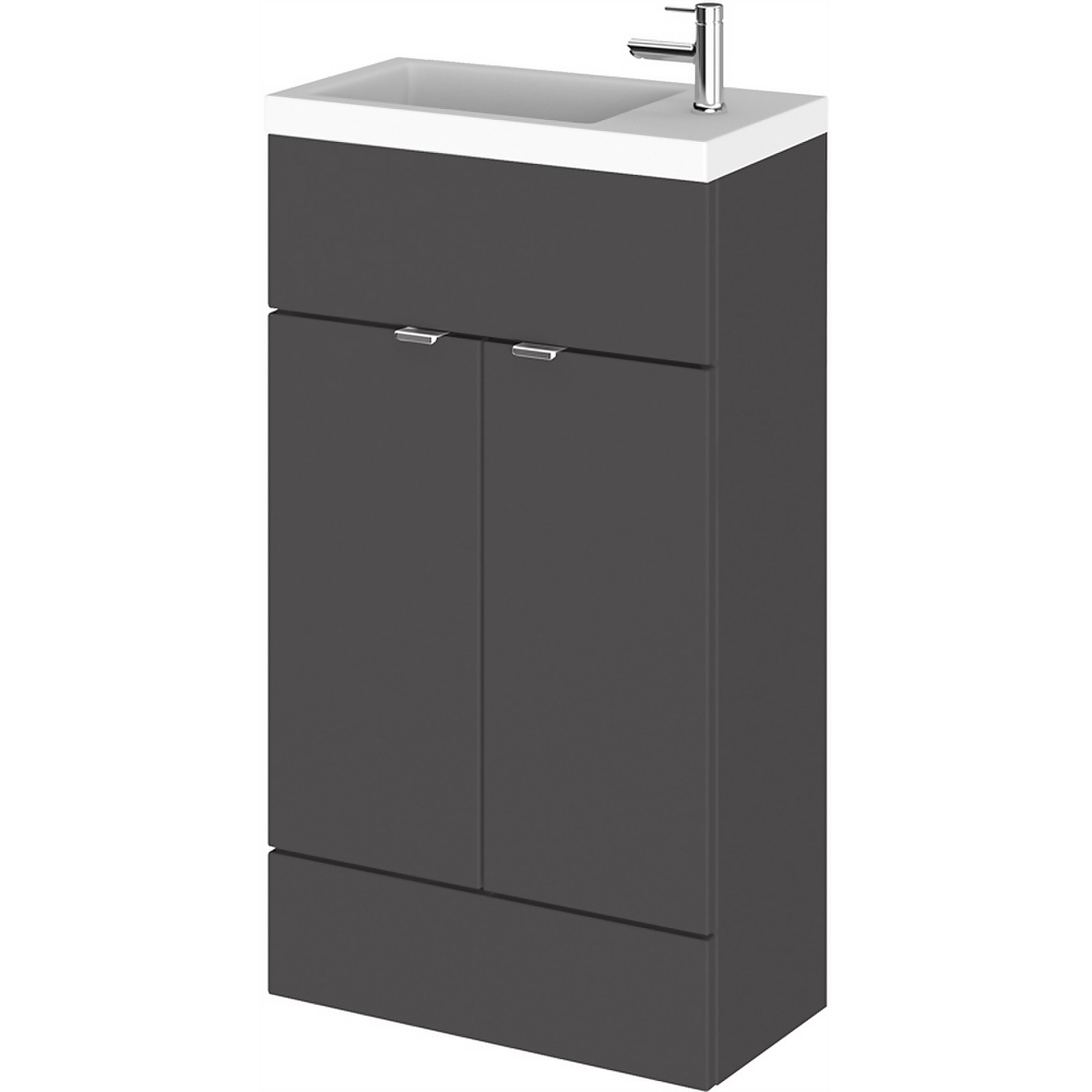 Balterley Dynamic 500mm Compact Vanity Unit with Basin - Gloss Grey Price Comparisons | Compare The Build