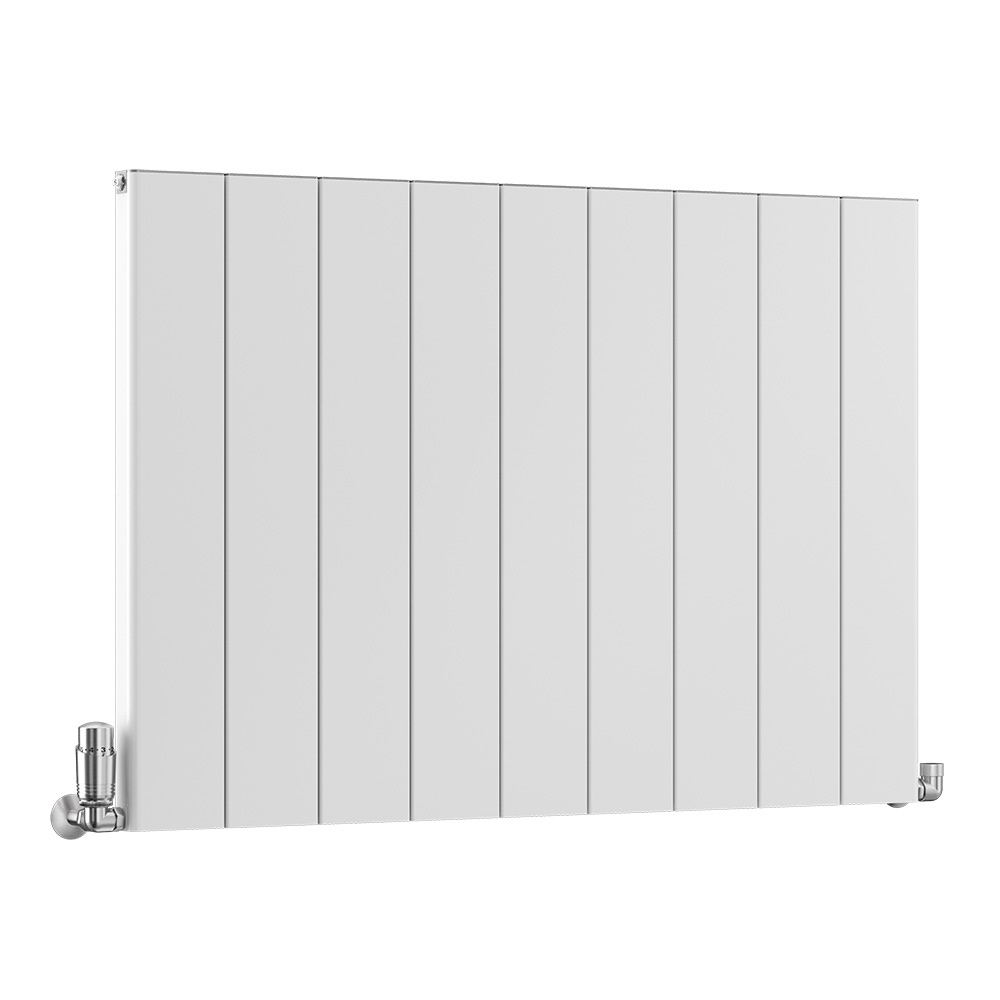 Nordic Beta Aluminium Designer Horizontal Radiator, Gloss White, 634mm x 980mm Price Comparisons | Compare The Build