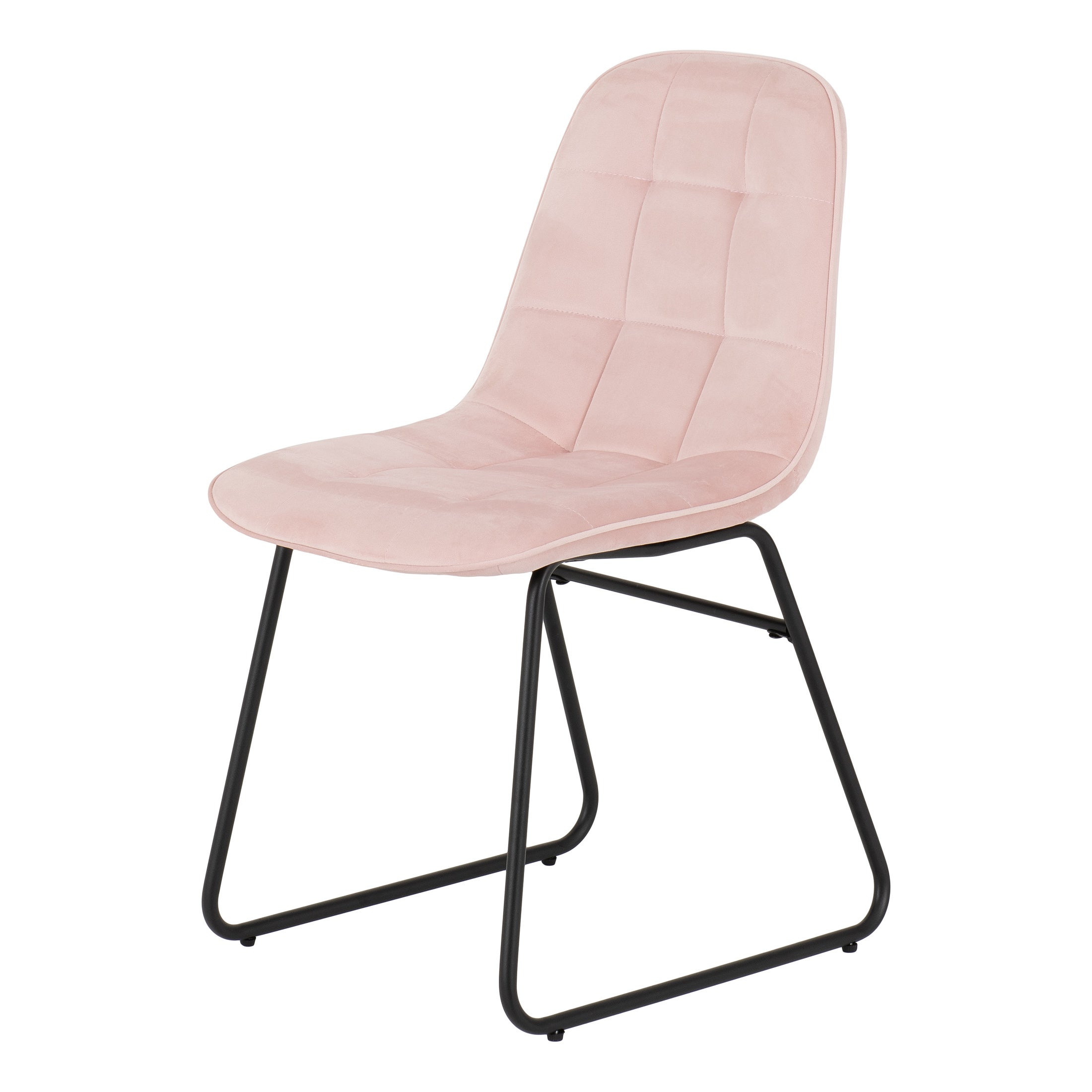 Lukas Set of 2 Dining Chairs Pink Velvet Pink Price Comparisons | Compare The Build