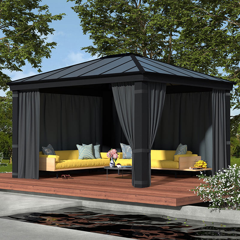 Palram Canopia Gazebo Curtains Set for Dallas 4900 Garden Gazebo | Compare The Build