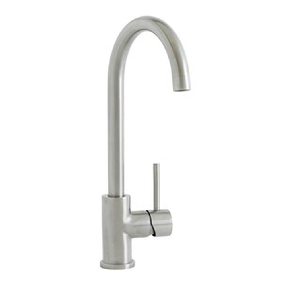 Arras Monobloc Swan Neck Sink Mixer Tap Brushed Nickel Price Comparisons | Compare The Build