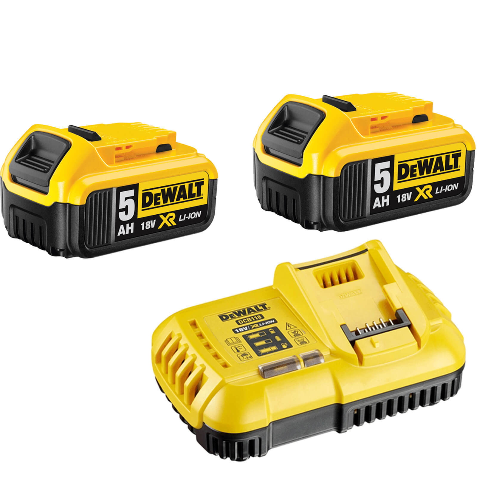 DeWalt 18v XR Cordless Twin Li-ion Battery and Fast Charger Pack 5ah 5ah Price Comparisons | Compare The Build