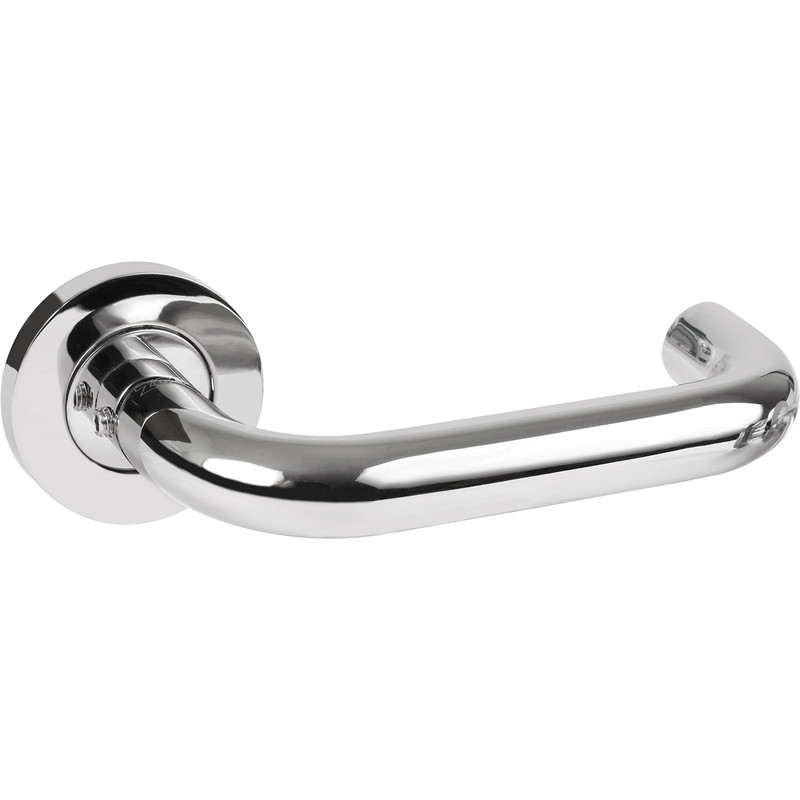 Eclipse Stainless Steel Round Bar Lever On Rose Door Handles Polished (Pair) in Silver Price Comparisons | Compare The Build