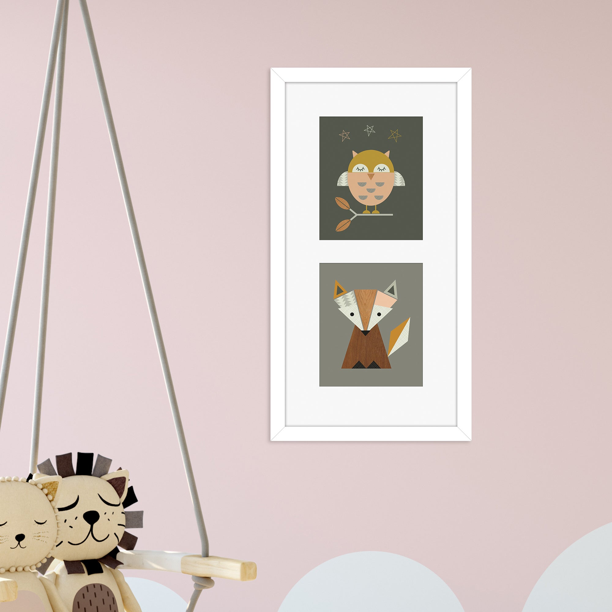 The Art Group Owl & Fox Framed Print MultiColoured Price Comparisons | Compare The Build