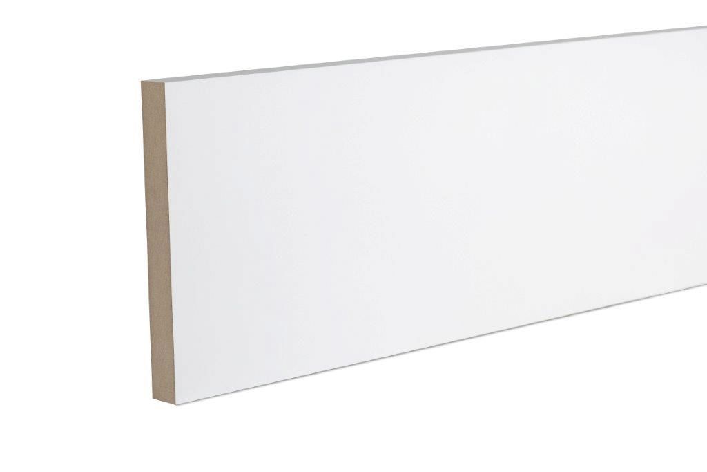 Primed White MDF Square edge Skirting board (L)2.4m (W)144mm (T)18mm, Pack of 2 Price Comparisons | Compare The Build