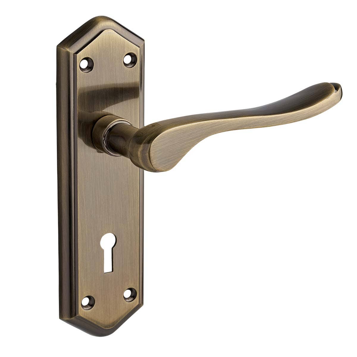 Bewdley Lever Lock Door Handle Antique Brass | Compare The Build