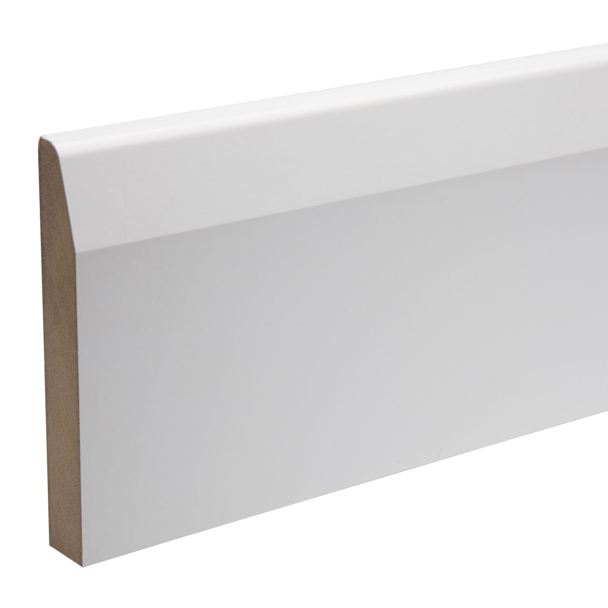 KOTA White MDF Chamfered Softwood Skirting board (L)2.4m (W)119mm (T)18mm, Pack of 2 Price Comparisons | Compare The Build