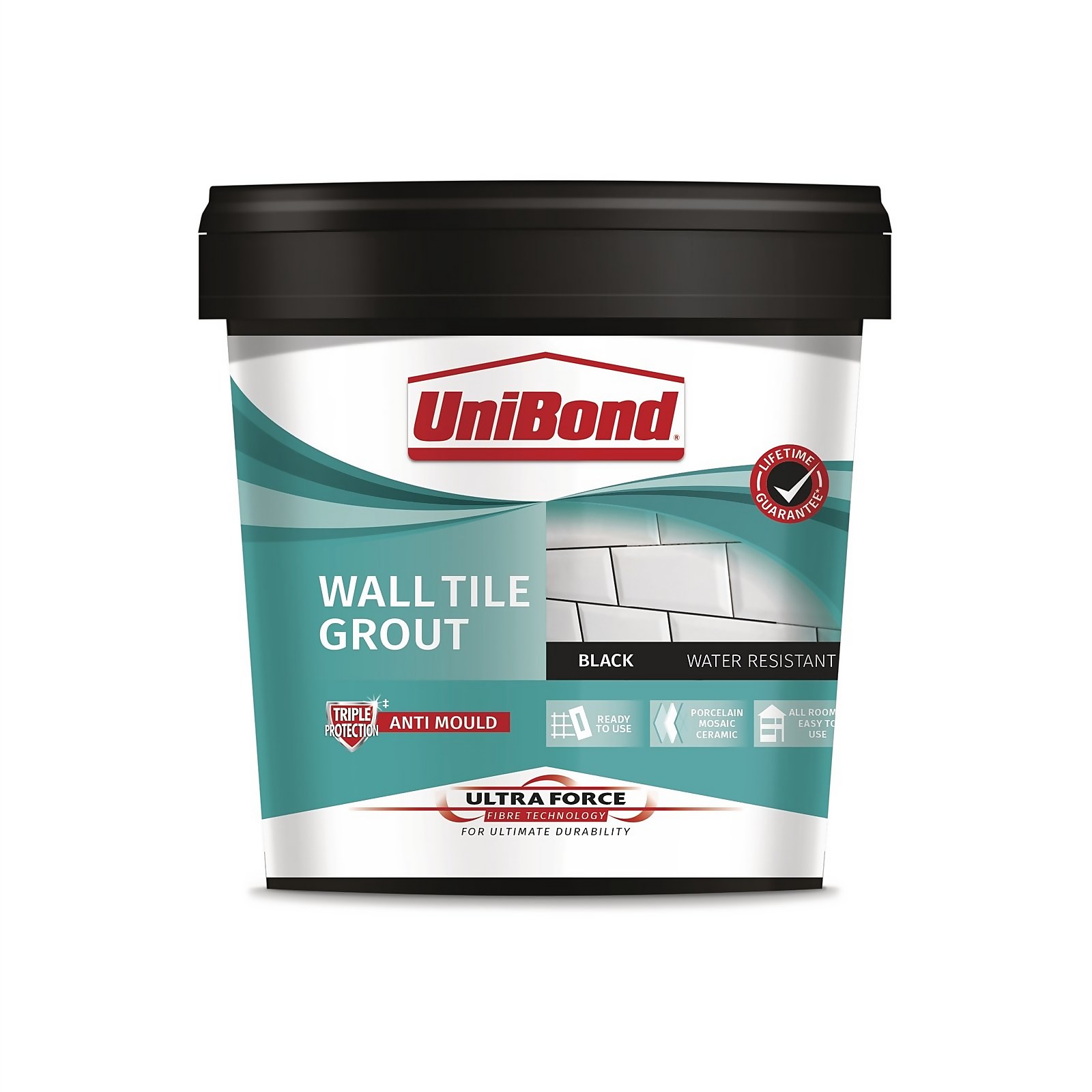 UniBond UltraForce Wall Tile Grout Black 1.38kg Price Comparisons | Compare The Build