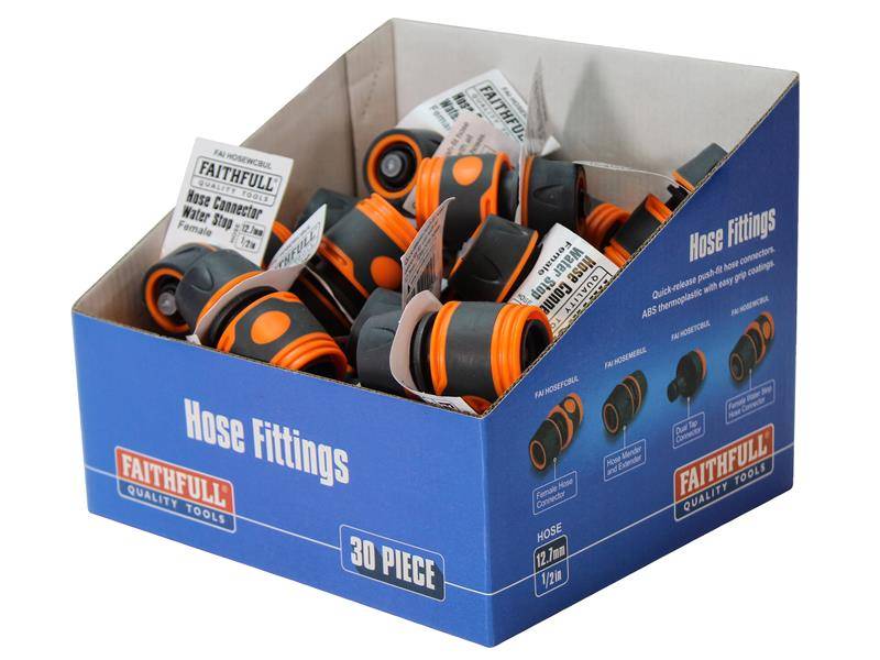 Faithfull FAIHOSEWCBUL Plastic Water Stop Hose Connector 1/2in (Box 30) Price Comparisons | Compare The Build