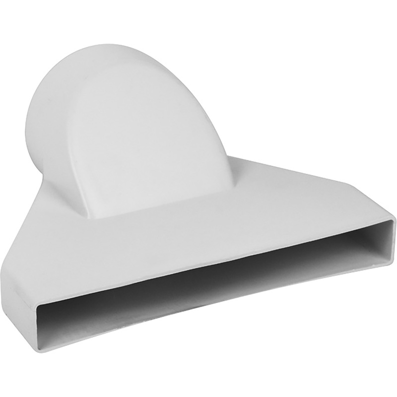 Verplas 225 Flat Adaptor Rectangular to Round in White Plastic Price Comparisons | Compare The Build