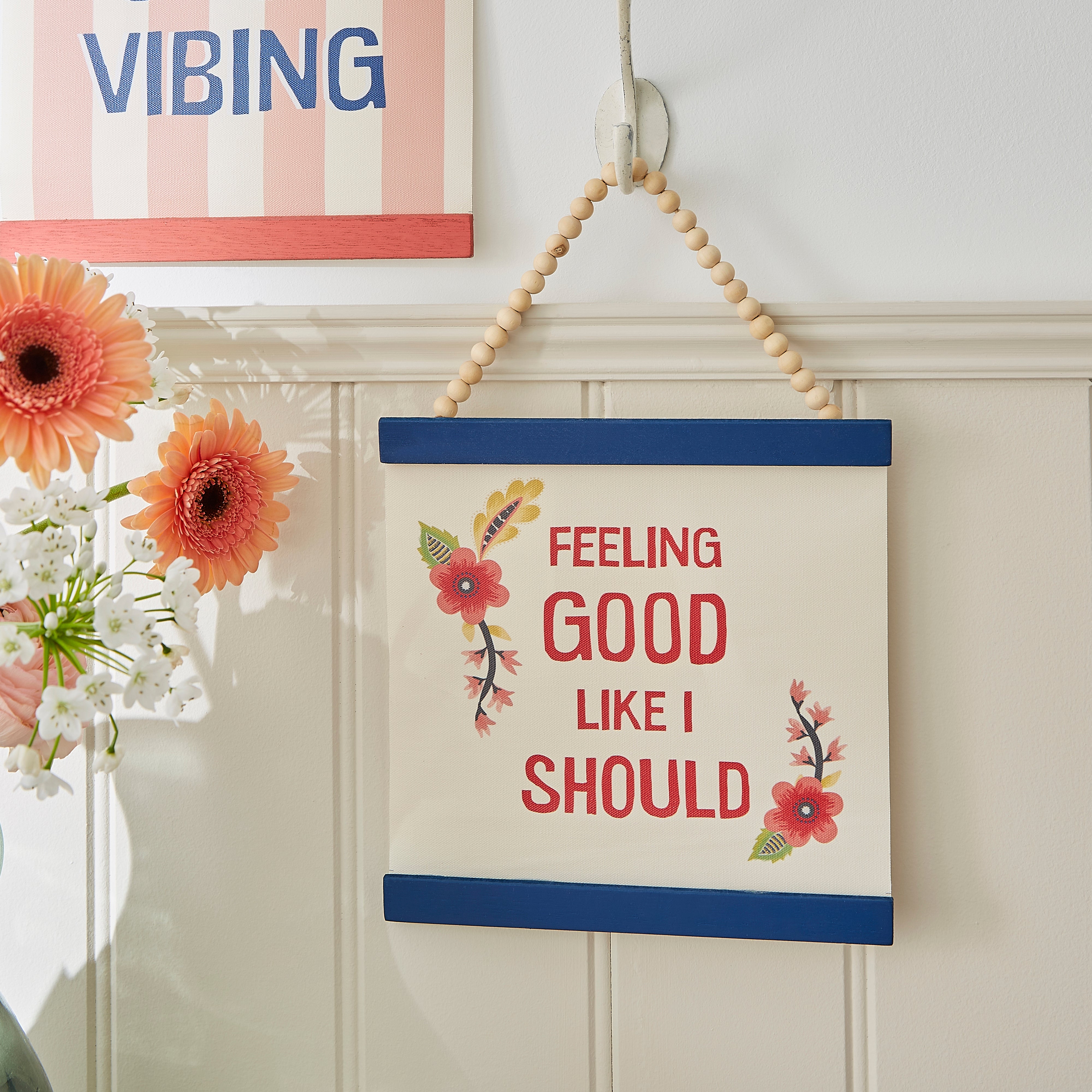 Feeling Good Hanging Plaque MultiColoured Price Comparisons | Compare The Build