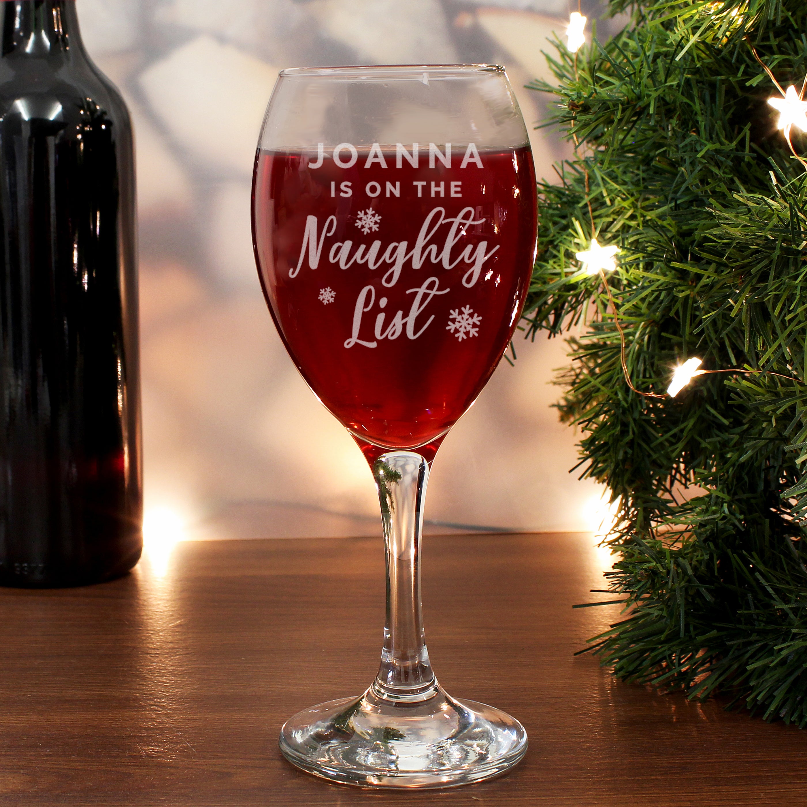 Personalised I'm On The Naughty List Wine Glass Clear Price Comparisons | Compare The Build