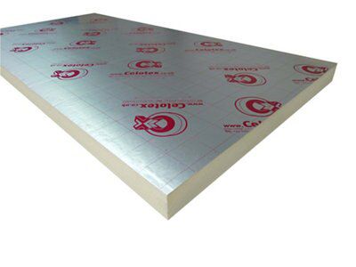 Celotex Foil-Faced Polyisocyanurate (Pir) Insulation Board (L)2.4M (W)1.2M (T)75mm Price Comparisons | Compare The Build