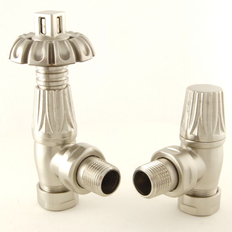 West Thermostatic Valves, Gothic, Satin Nickel Angled  - 8mm Price Comparisons | Compare The Build