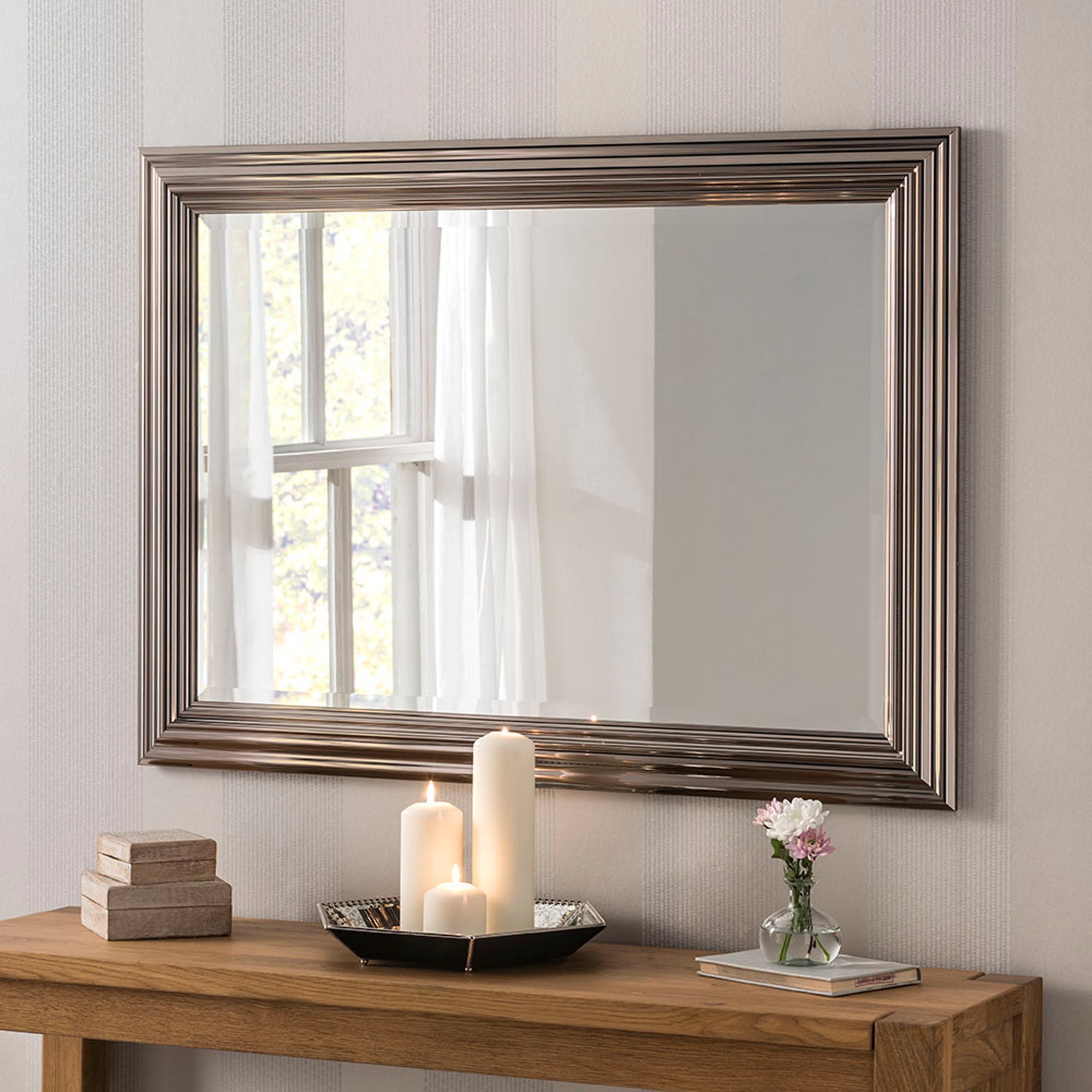 Yearn Framed Mirror Chrome Silver Price Comparisons | Compare The Build