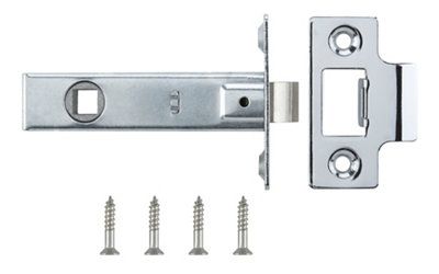 Chrome Effect Metal Tubular Mortice Latch (L)80mm Price Comparisons | Compare The Build