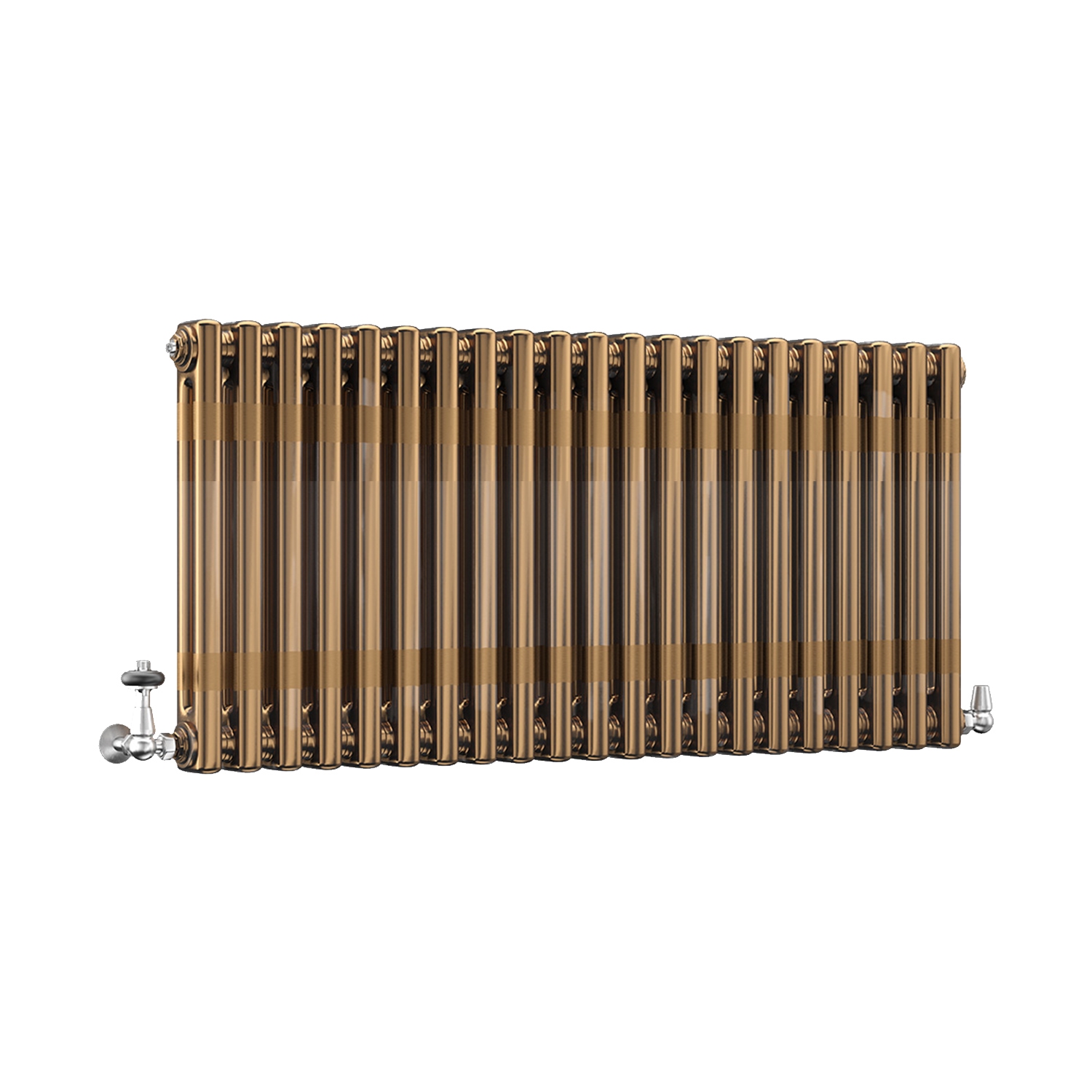 DQ Modus 2 Column Horizontal Radiator, Brass Lacquer, 500mm x 1220mm Price Comparisons | Compare The Build