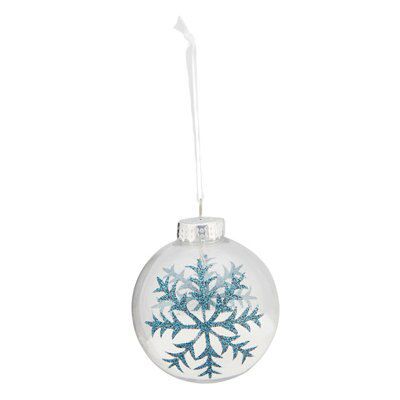 Christmas Vacation Blue Glitter Effect Snowflake Bauble Price Comparisons | Compare The Build