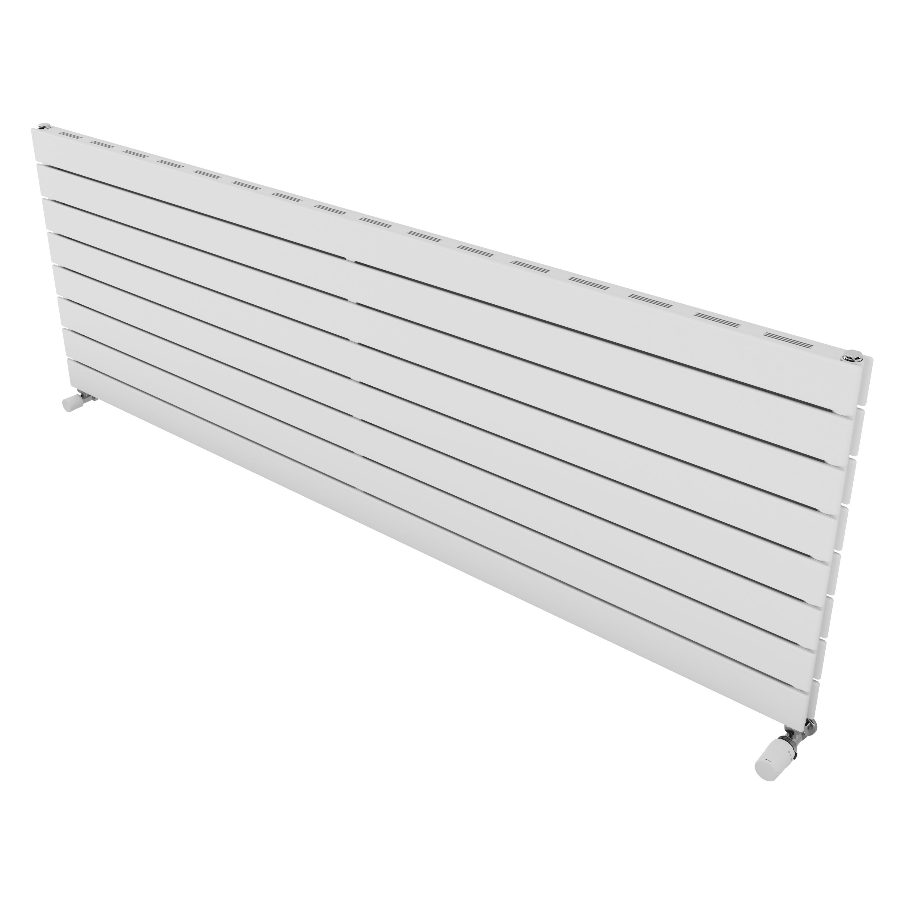 Ximax Vertirad Slimline Duplex Deluxe Satin White Horizontal Designer Panel Radiator, (W)1800mm X (H)595mm Price Comparisons | Compare The Build