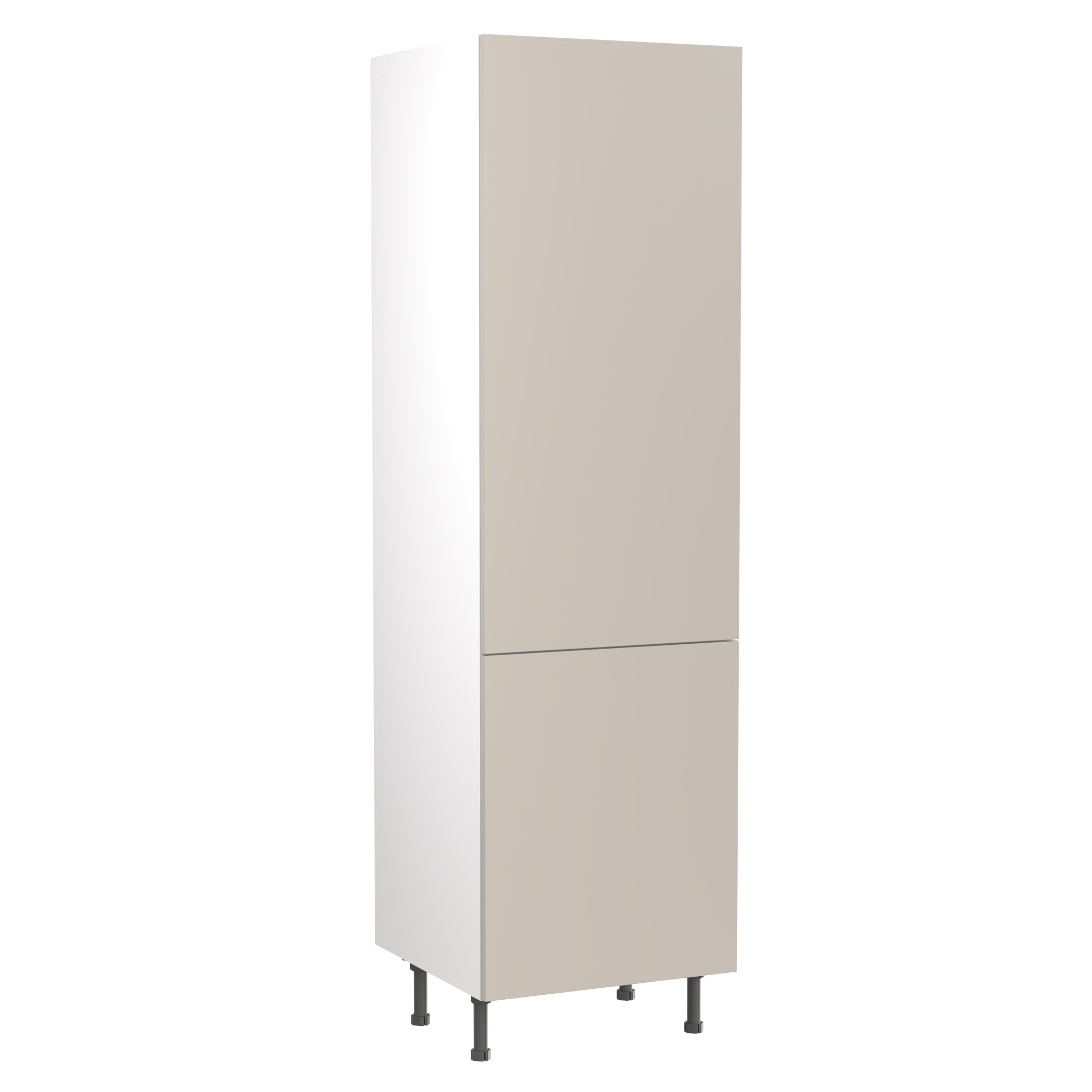 Flatpack Larder Unit Super Gloss Light Grey Slab 600mm - FKKF0234 Price Comparisons | Compare The Build