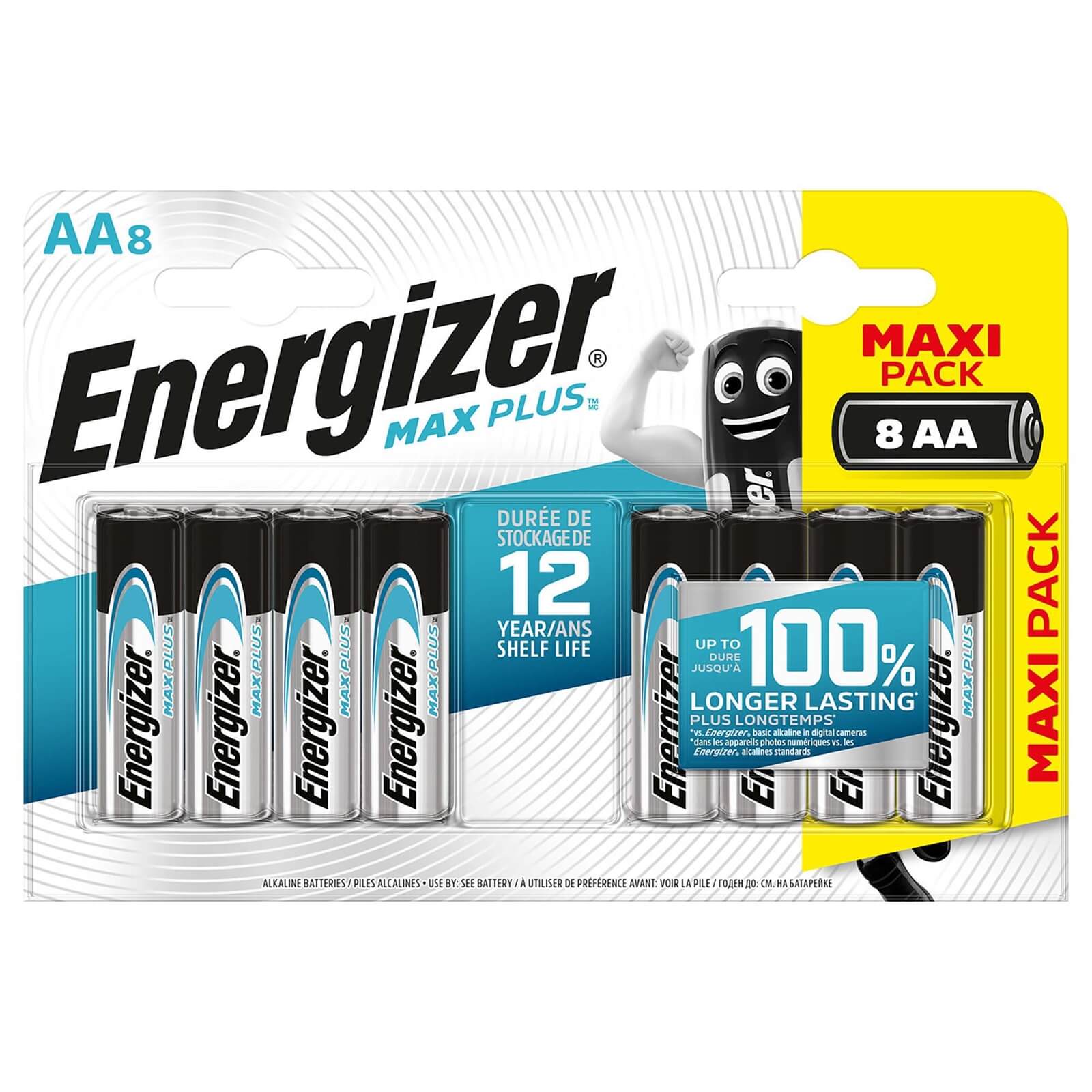 Energizer MAX PLUS Alkaline AA Batteries - 8 Pack Price Comparisons | Compare The Build