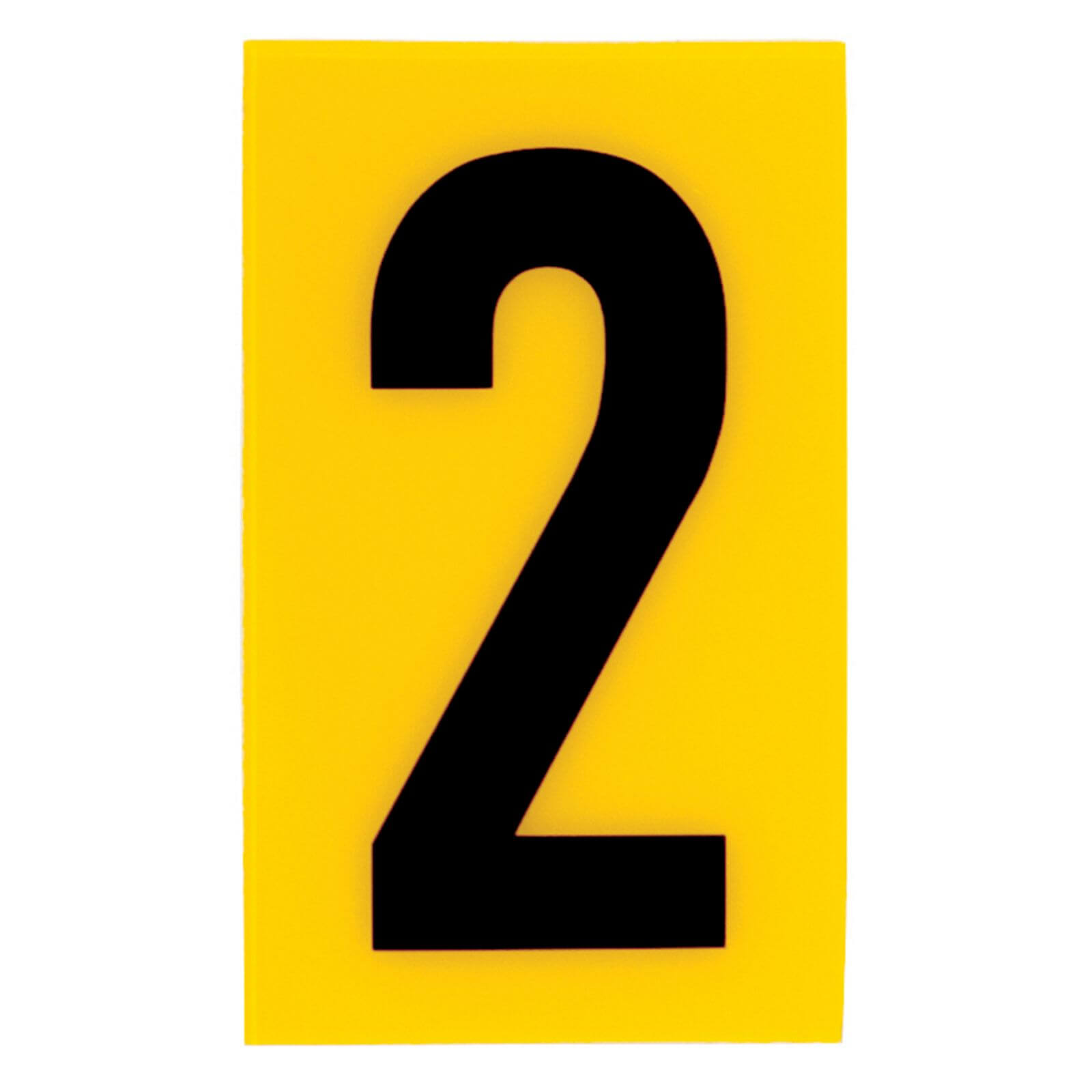 Breeze Yellow Self Adhesive House Number - 60mm - 2 | Compare The Build