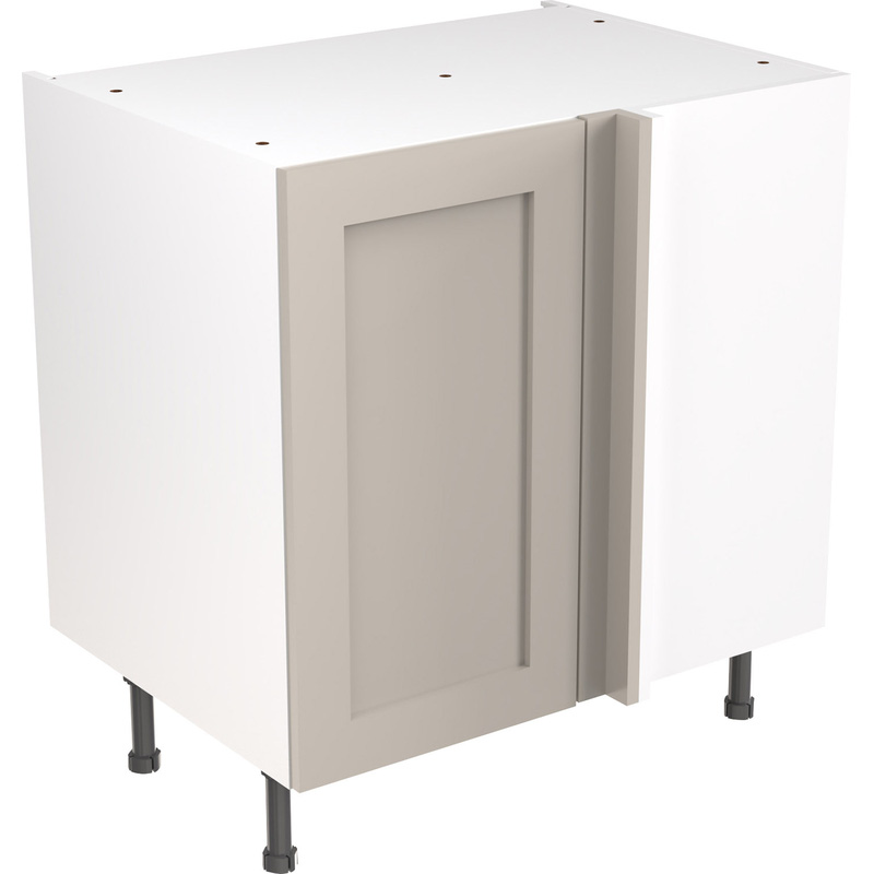 Kitchen Kit Ready Made Shaker Kitchen Cabinet Base Blind Corner Unit Ultra Matt 800mm in Light Grey Price Comparisons | Compare The Build