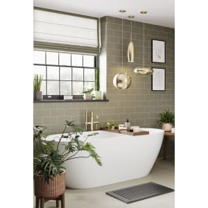 Multipanel Hydrolock Sage Green Metro Tile Effect Shower Panel - 2400 x 598 x 11mm Price Comparisons | Compare The Build