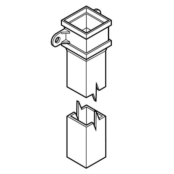 Cast Aluminium Rectangular Downpipe 100mm x 75mm x 3m - Textured Black Alumasc RW43/3M/PPC/TXT/BLACK Price Comparisons | Compare The Build