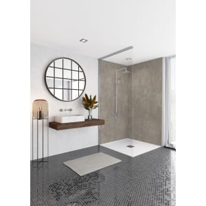 Mermaid Elite Gold Stone Post Formed Finished Edge Single Shower Panel - 2420 x 1200mm Price Comparisons | Compare The Build