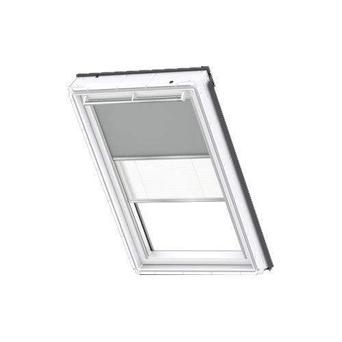 VELUX DFD MK08 0705 Manual Duo Blackout Blind - Grey/White DFD MK08 0705S Price Comparisons | Compare The Build
