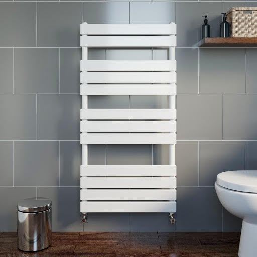 DuraTherm Flat Panel Heated Towel Rail White - 1200 x 600mm Price Comparisons | Compare The Build