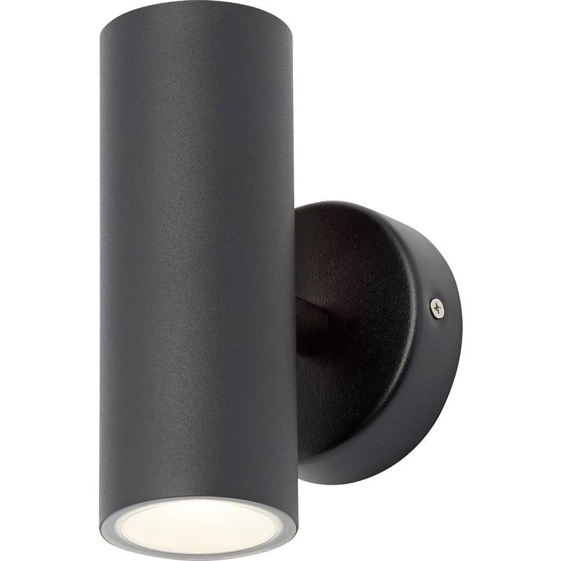 Zink Leto Integrated LED Stainless Steel Up & Down Light IP44 2 x 4W 560lm in Black Price Comparisons | Compare The Build