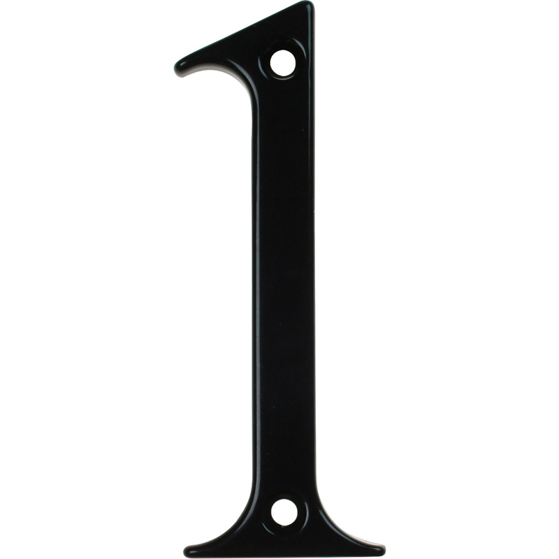 Fab and Fix Fab & Fix Hardex Door Numeral Matt 1 in Black Zinc | Compare The Build