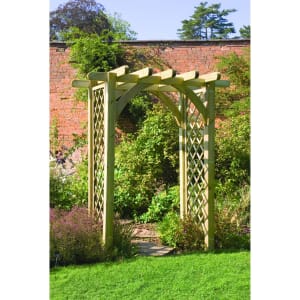 Forest Garden Grieg Wooden Square Trellis Garden Arch - 1820 x 1360mm Price Comparisons | Compare The Build