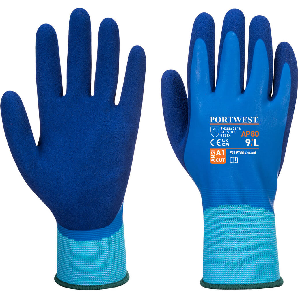 Portwest Liquid Pro Waterproof Grip Gloves Blue 2XL Price Comparisons | Compare The Build