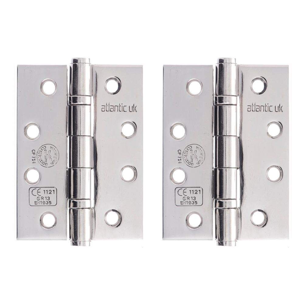 Atlantic Ball Bearing Hinges Grade 13 Fire Rated 4&#34; x 3&#34; x 3mm - Polished Stainless Steel Atlantic UK AH1433PSS Price Comparisons | Compare The Build