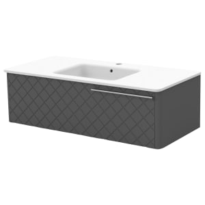 Duarti by Calypso Brampton Matt Anthracite Vanity with Oxley Basin - 1110mm Price Comparisons | Compare The Build