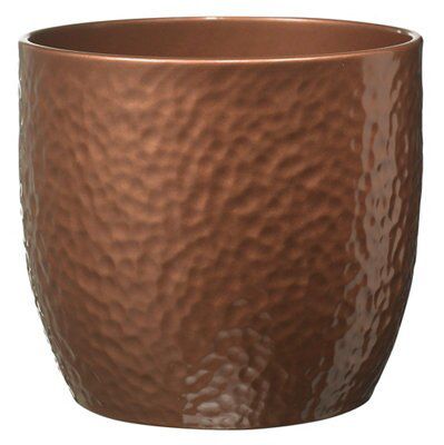 SK Brushed Brown Copper Effect Ceramic Plant Pot Price Comparisons | Compare The Build