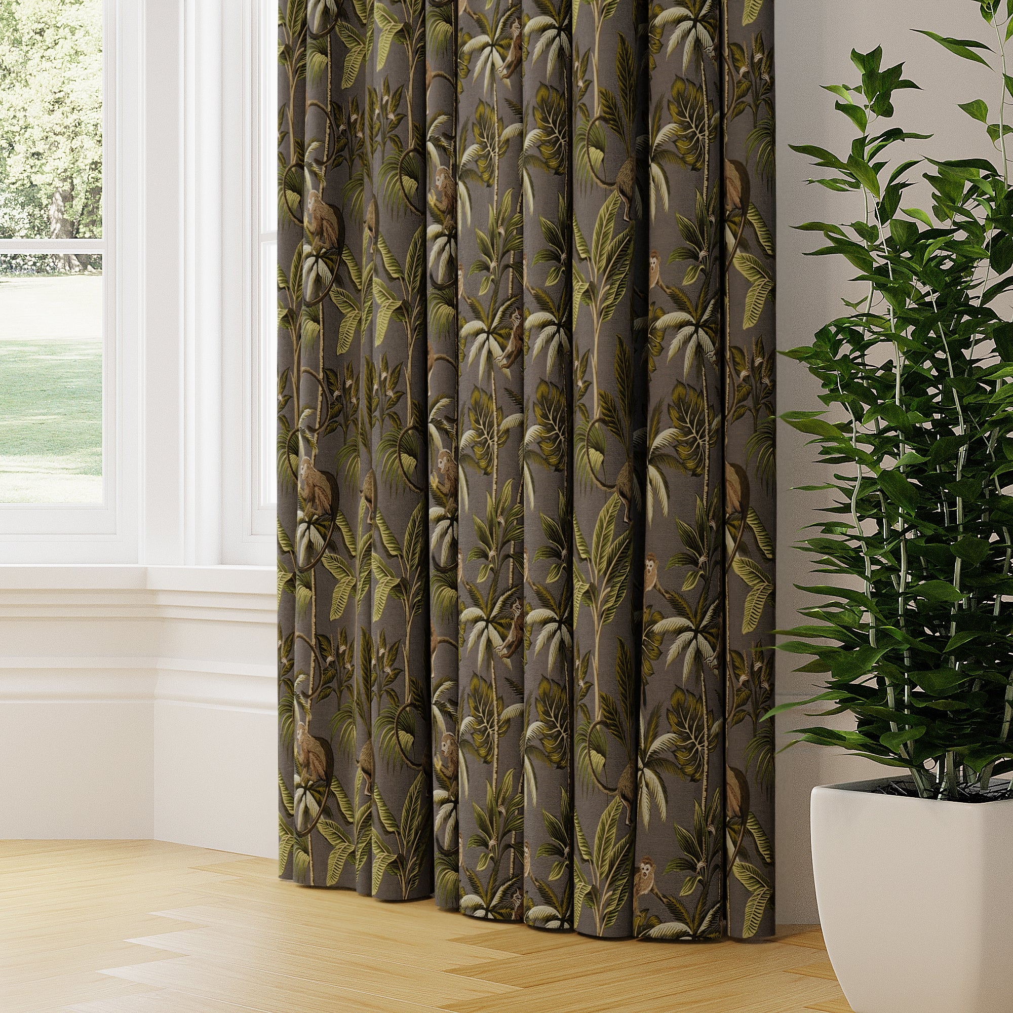 Monkey Made to Measure Curtains Monkey Printed Stone Price Comparisons | Compare The Build