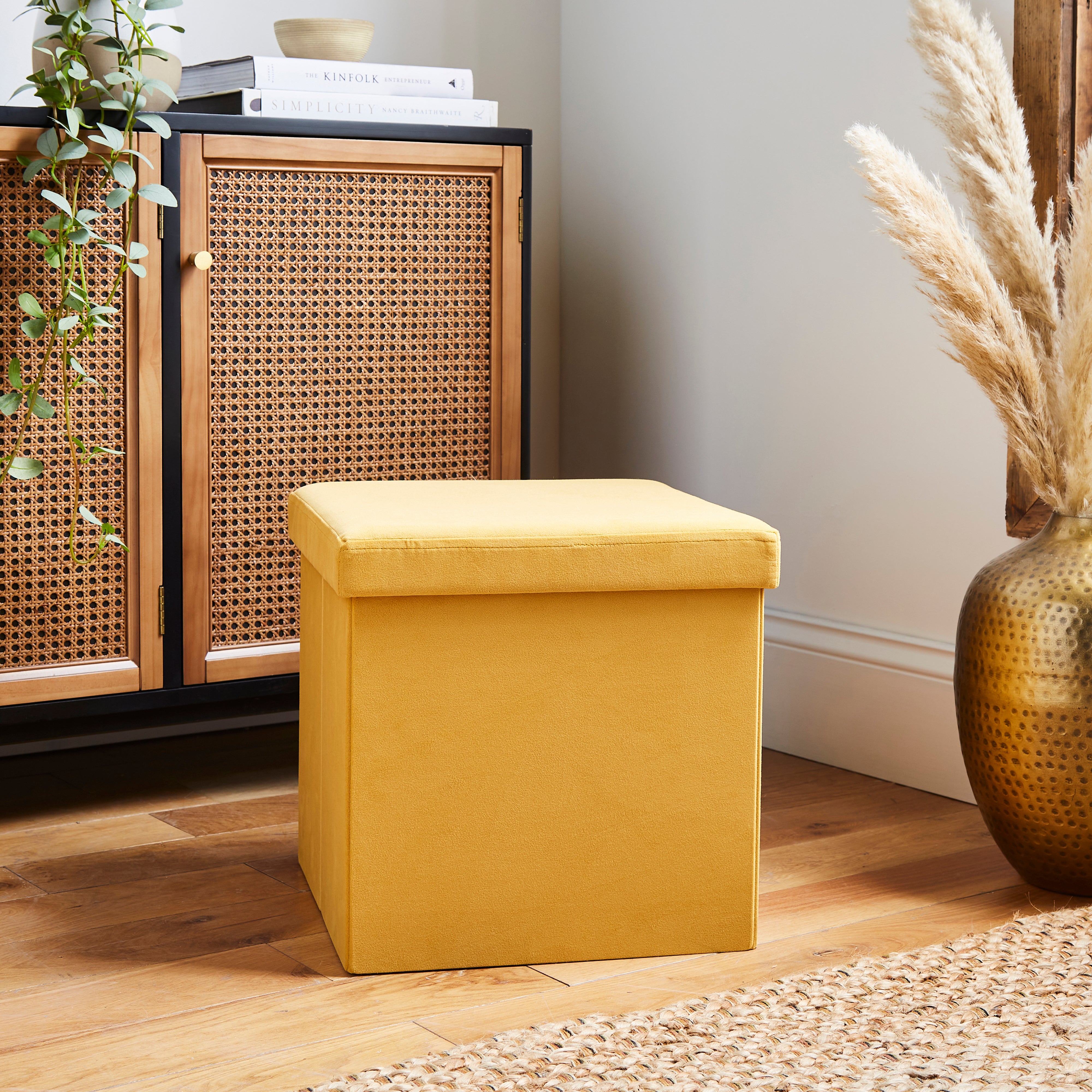 Matilda Velvet Foldable Cube Yellow Price Comparisons | Compare The Build