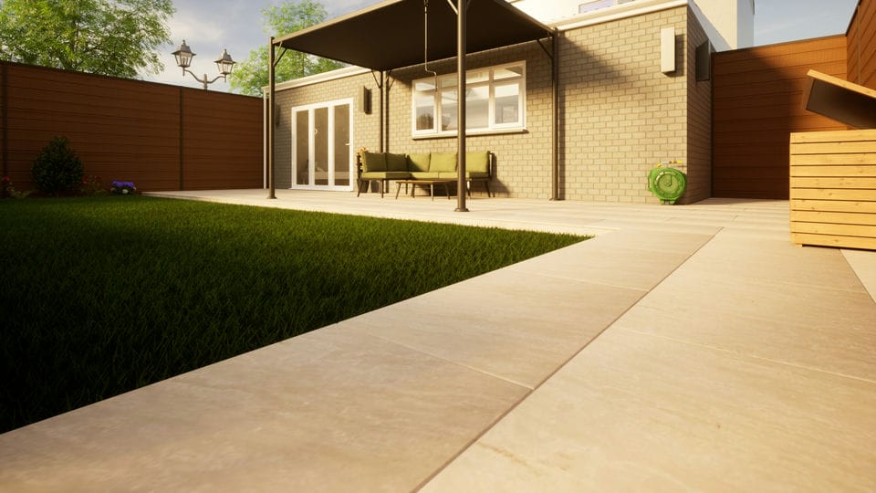 Sandstone Paving - 900mm x 600mm x 22mm Raj Green Price Comparisons | Compare The Build