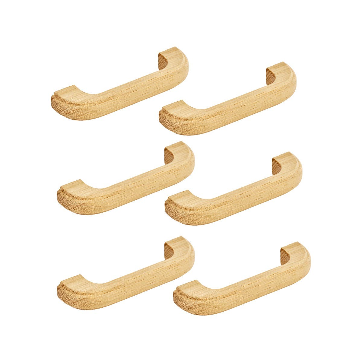 Wooden Etched Oak 96mm Cabinet Pull Handles - Pack of 6 - Elite Knobs &amp; Handles Price Comparisons | Compare The Build