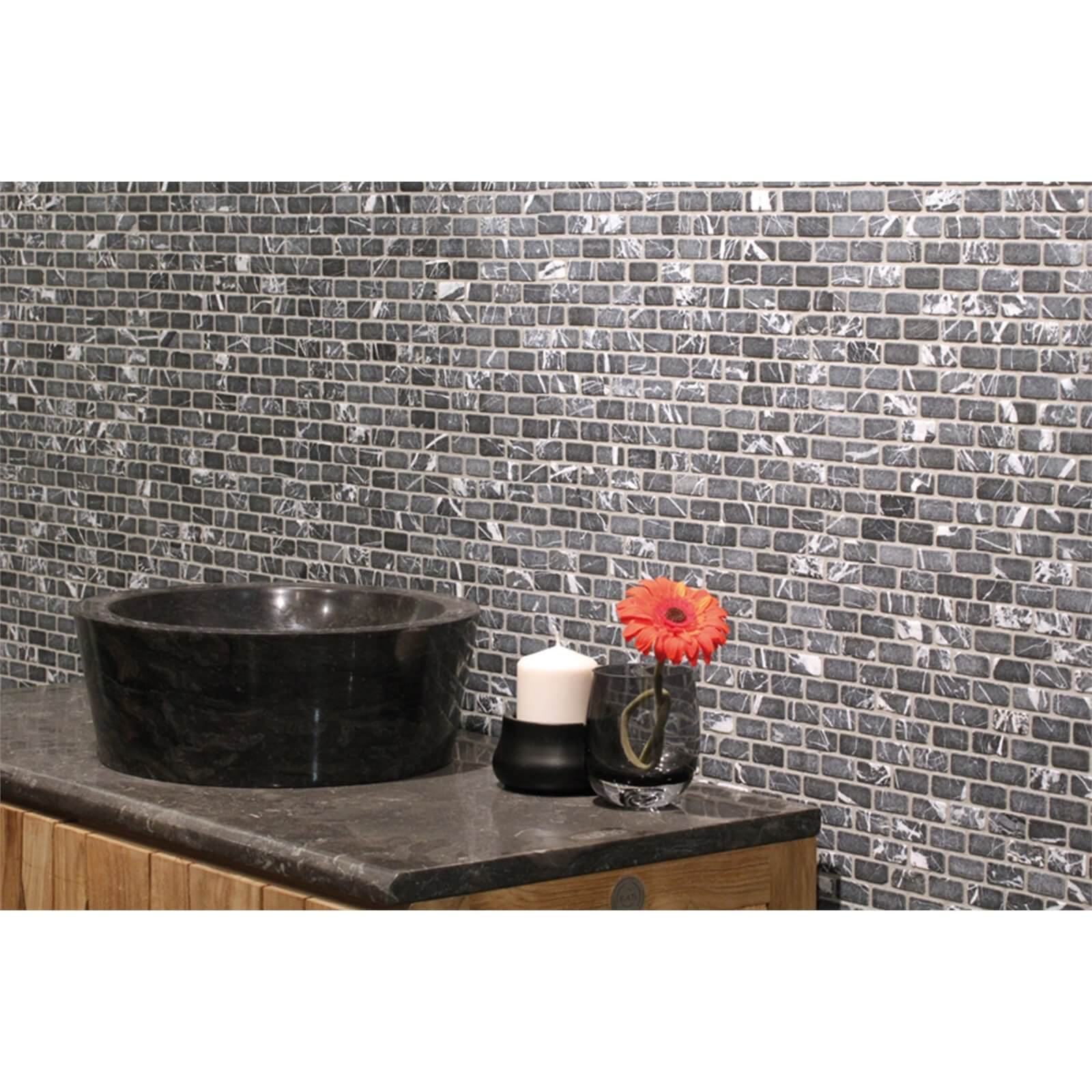 HoM Grey Brick Mosaic Tile - 305 x 305mm Price Comparisons | Compare The Build