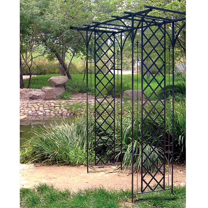 Panacea Lattice Metal Garden Arch 6'9 x 3'9 Price Comparisons | Compare The Build